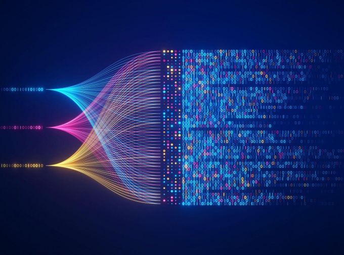 ai generated multi-color network image