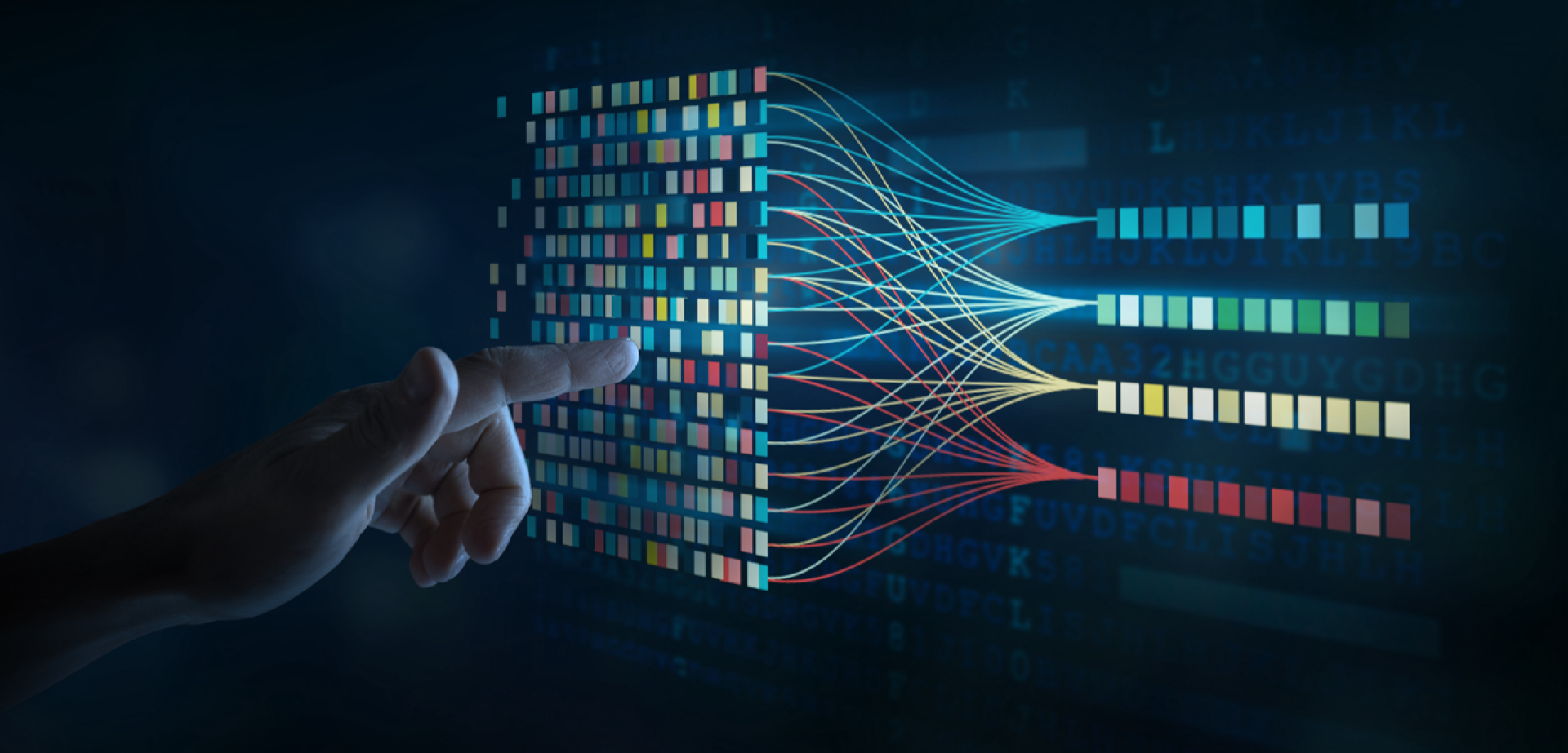 Big data analytics - visualizing complex data set on touchscreen.