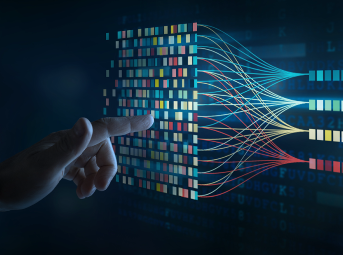 Big data analytics - visualizing complex data set on touchscreen.