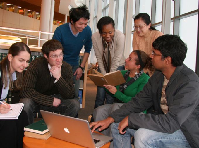 Students collaborating.