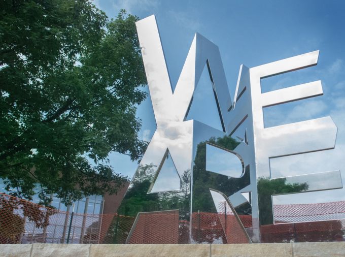 WE ARE statue at Penn State University Park.