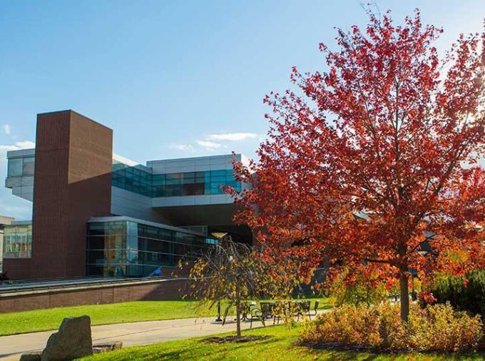 Penn State IST Building in the fall