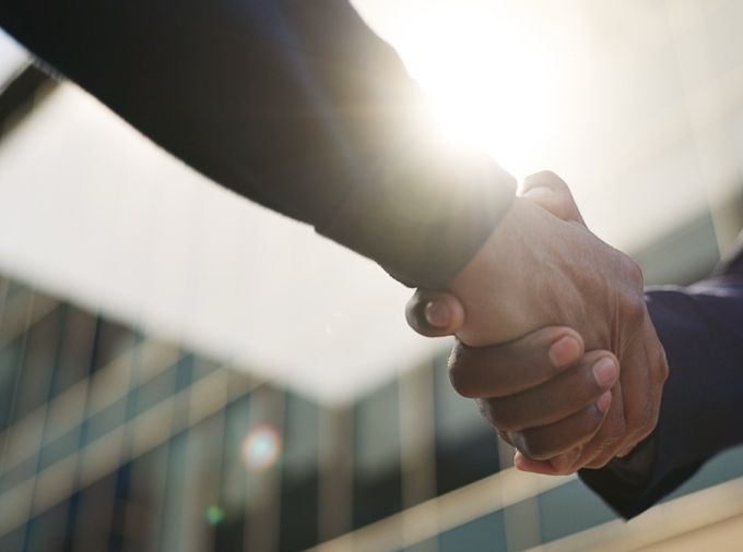 Professional handshake.