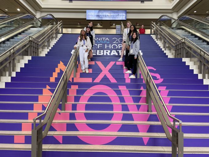 Students pose at the Grace Hopper Conference