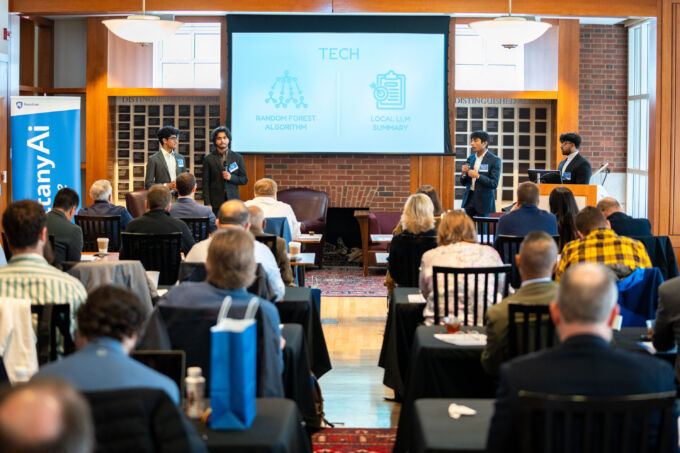 Student teams presented their ideas to a panel of expert judges.