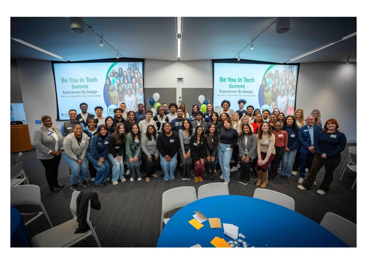 large group of college students at diversity summit