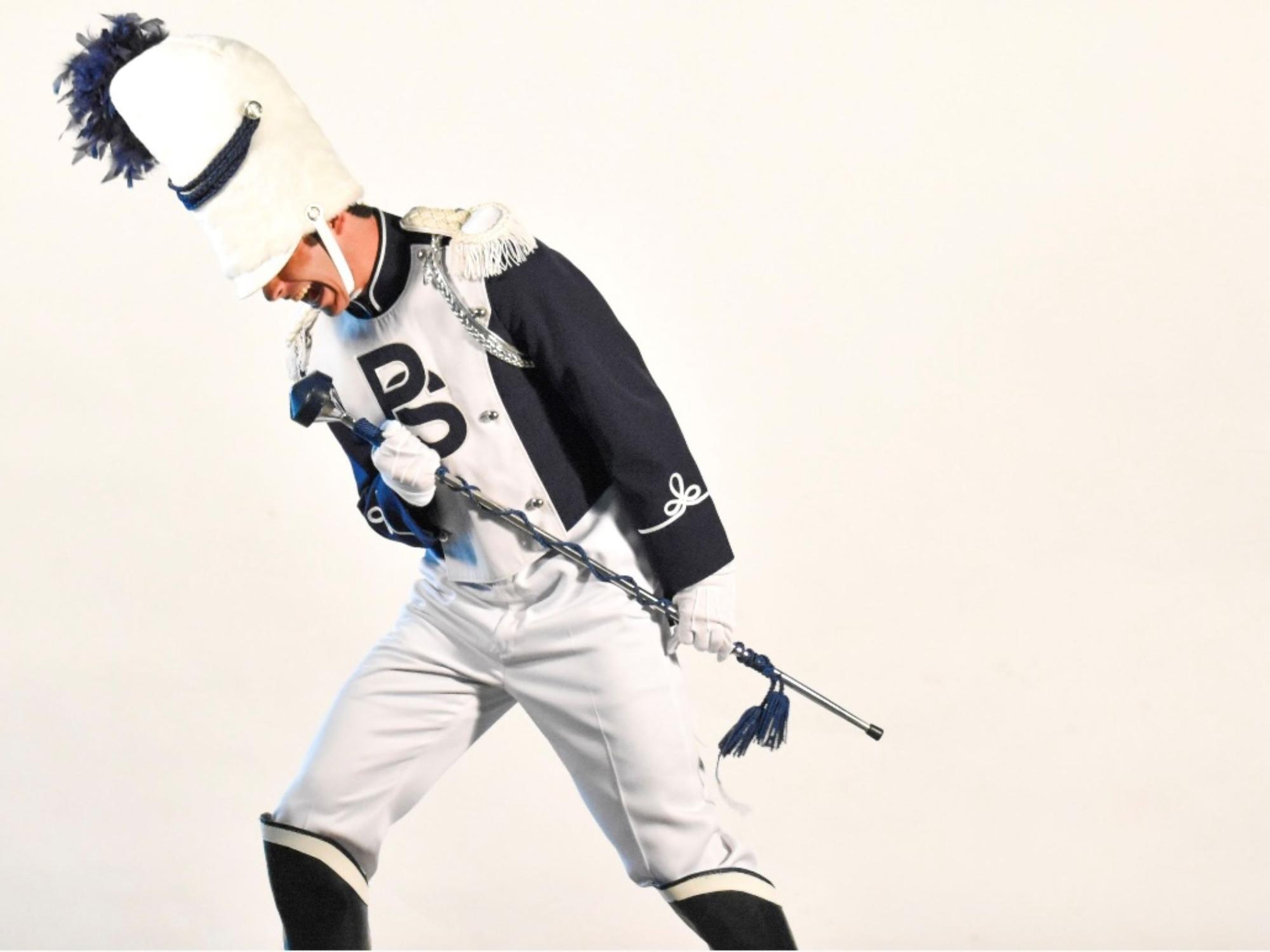IST data sciences student Carson Pedaci is Penn State Blue Band’s new drum major 